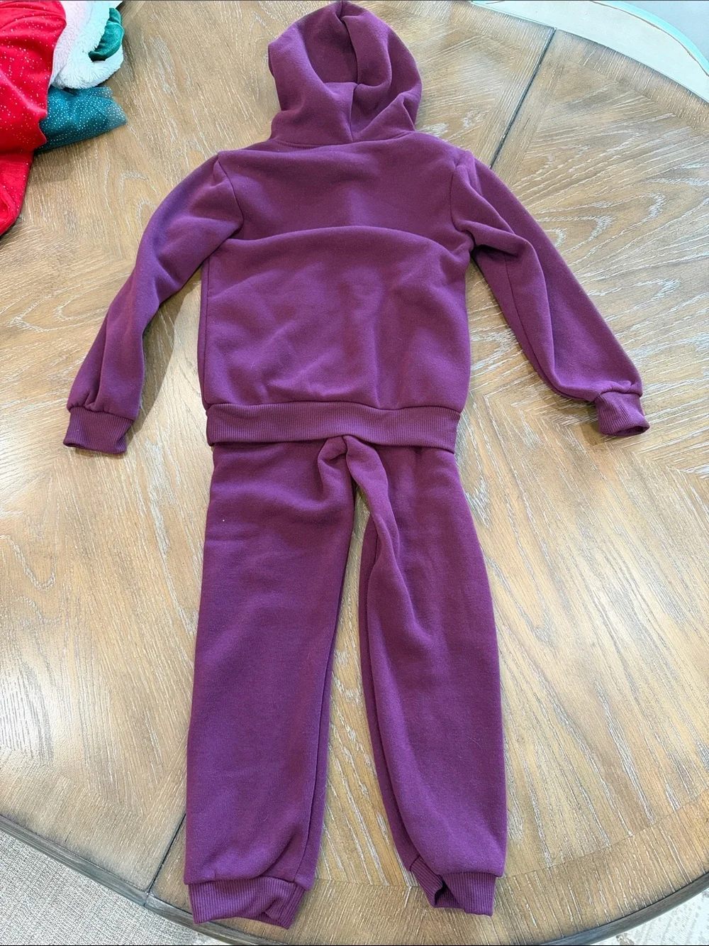 Carter's Purple Girls' Hoodie & Jogger Pajama Set with Floral 'LOVE' Heart